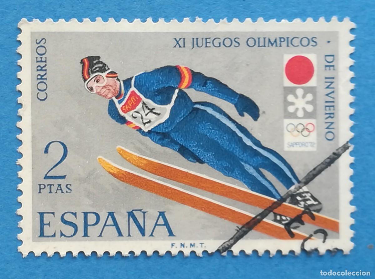 Selos: XI Juegos Ol&iacute;mpicos de Invierno de Sapporo 1972). Edifil 2074. Usado, sin fijasellos.