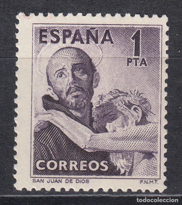 Stamps: 1950 EDIFIL 1070* NUEVO CON CHARNELA. SAN JUAN DE DIOS (222-7)