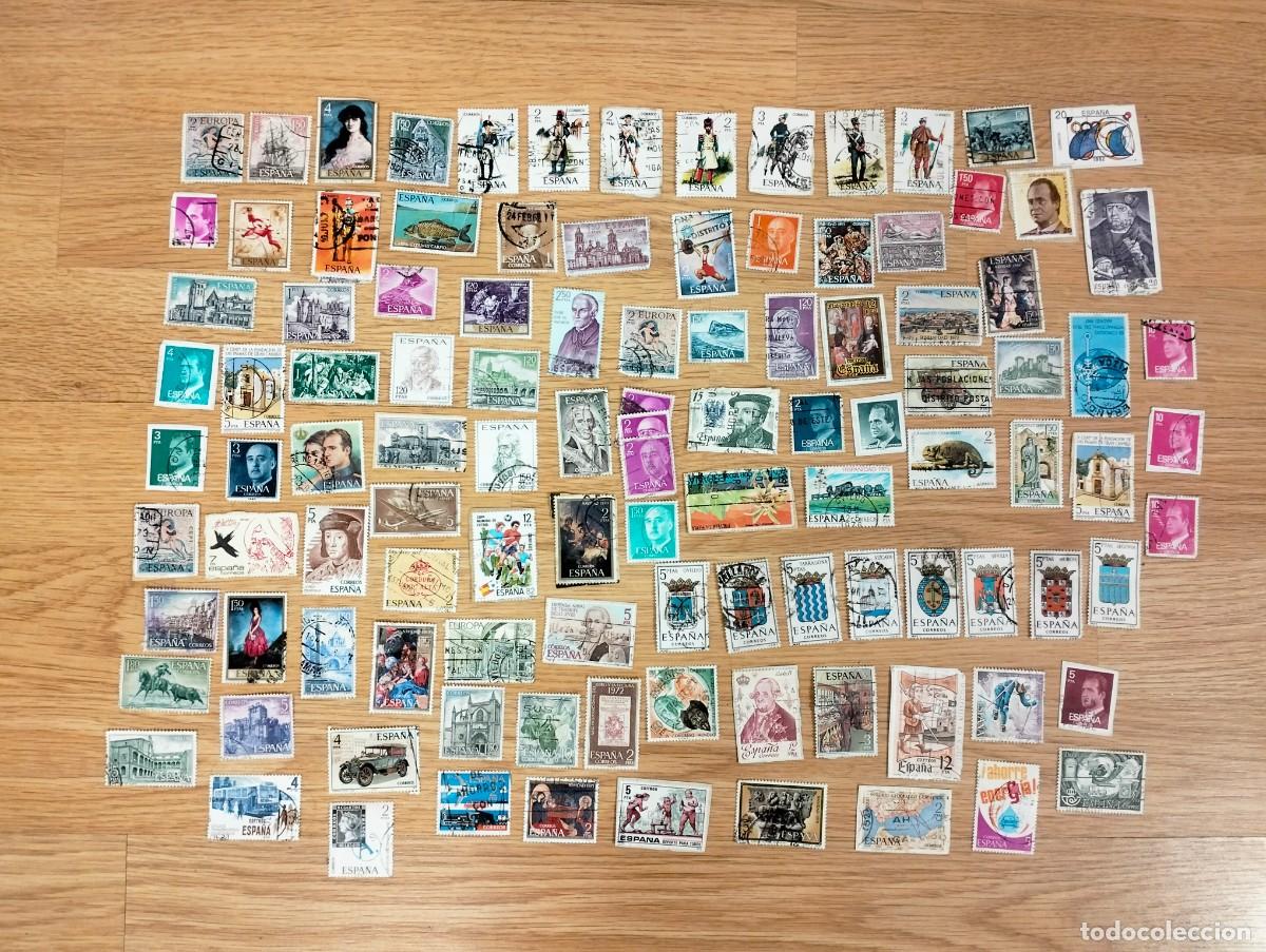 Sellos: Lote 110 sellos Espa&ntilde;a 1960-1992 Escudos, Uniformes, Europa