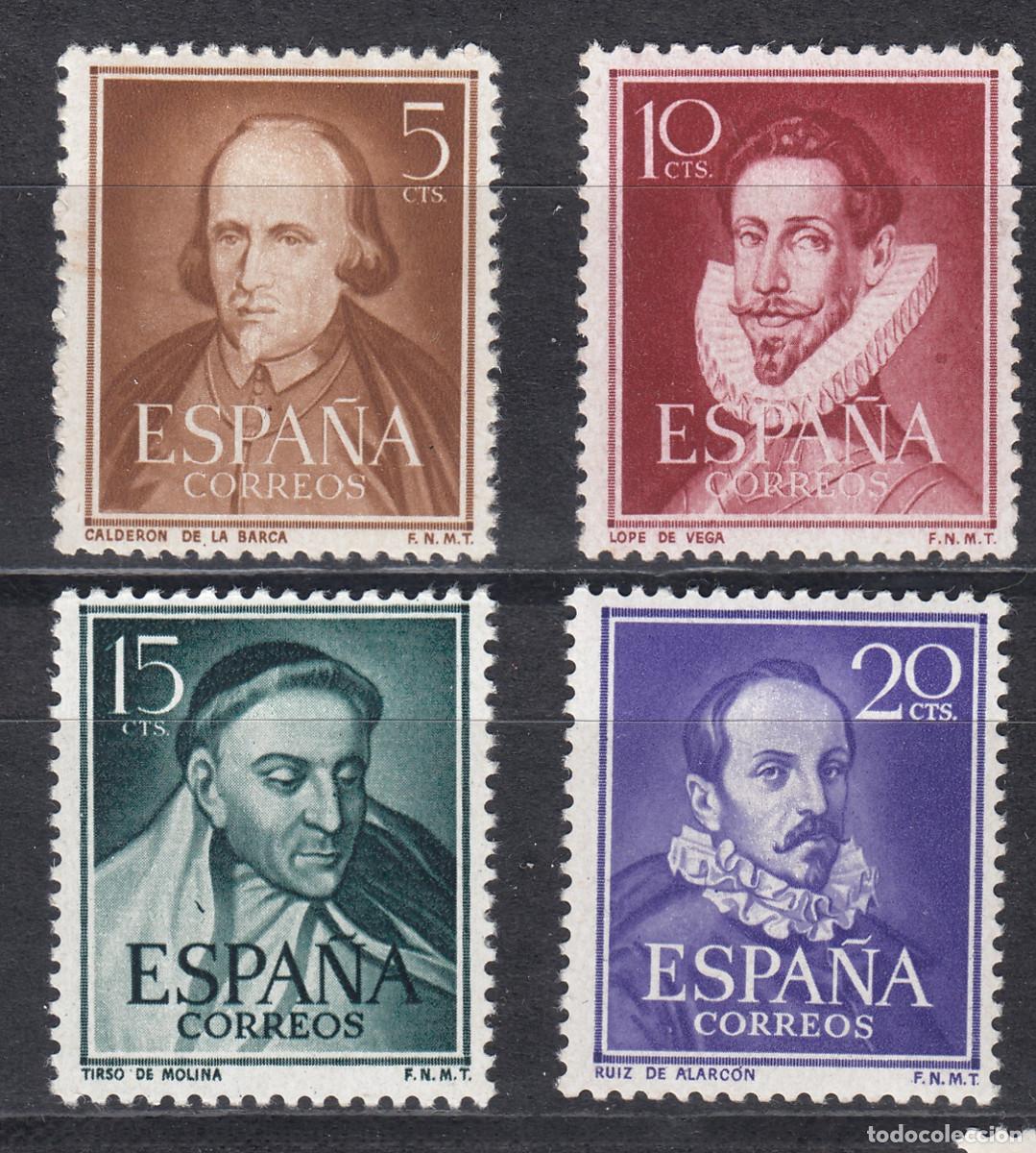 Stamps: 1950 EDIFIL 1071/74** NUEVOS SIN CHARNELA. LITERATOS (222-7)