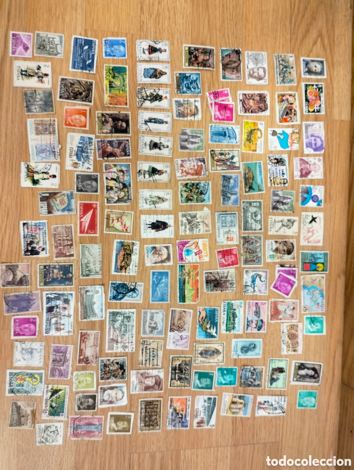 Stamps: + 120 sellos ESPA&Ntilde;A usados 1965-1982