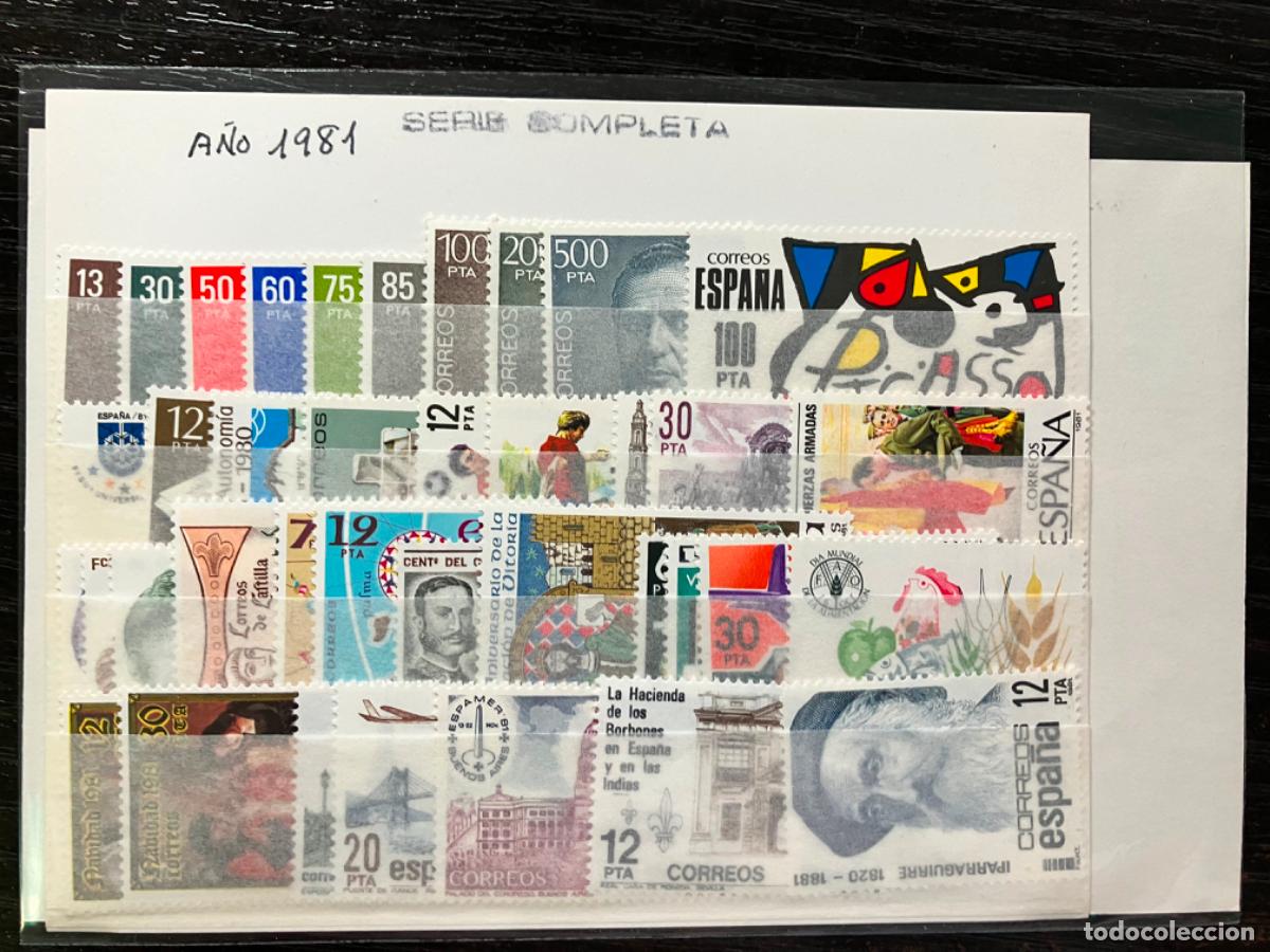 Sellos: SELLOS NUEVOS ESPA&Ntilde;A - A&Ntilde;O 1981 INCLUYE HOJITAS BLOQUE PICASSO y MUSEO POSTAL