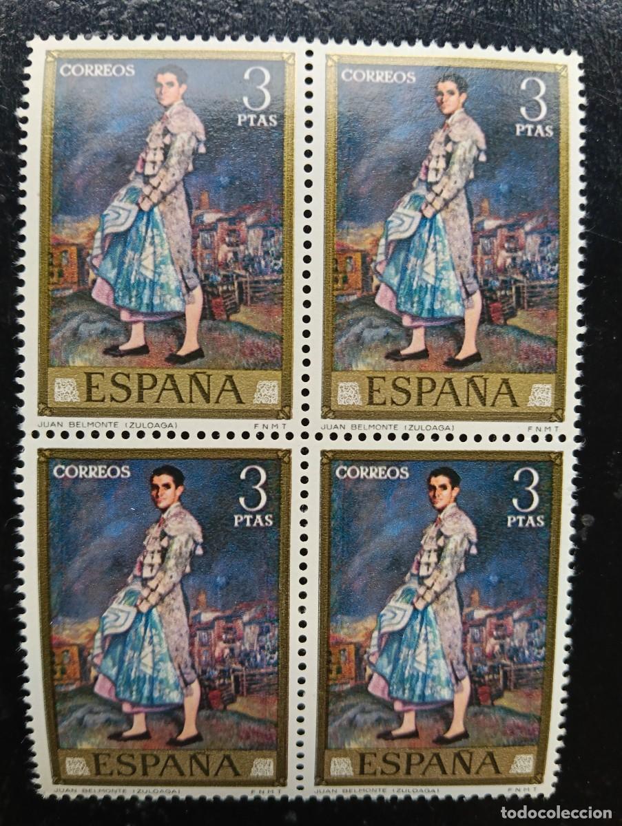 Francobolli: ESPA&Ntilde;A 1971 - EDIFIL 2023 - Dia del Sello. Ignacio de Zuloaga. Juan BelmonTE - BLOQUE DE 4