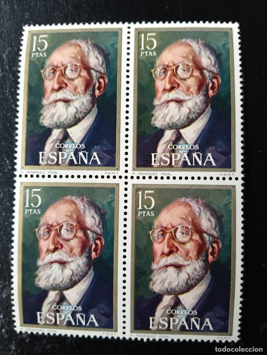Selos: ESPA&Ntilde;A 1971 - EDIFIL 2030 - CENTENARIO DE CELEBRIDADES, MENENDEZ PIDAL - BLOQUE DE 4