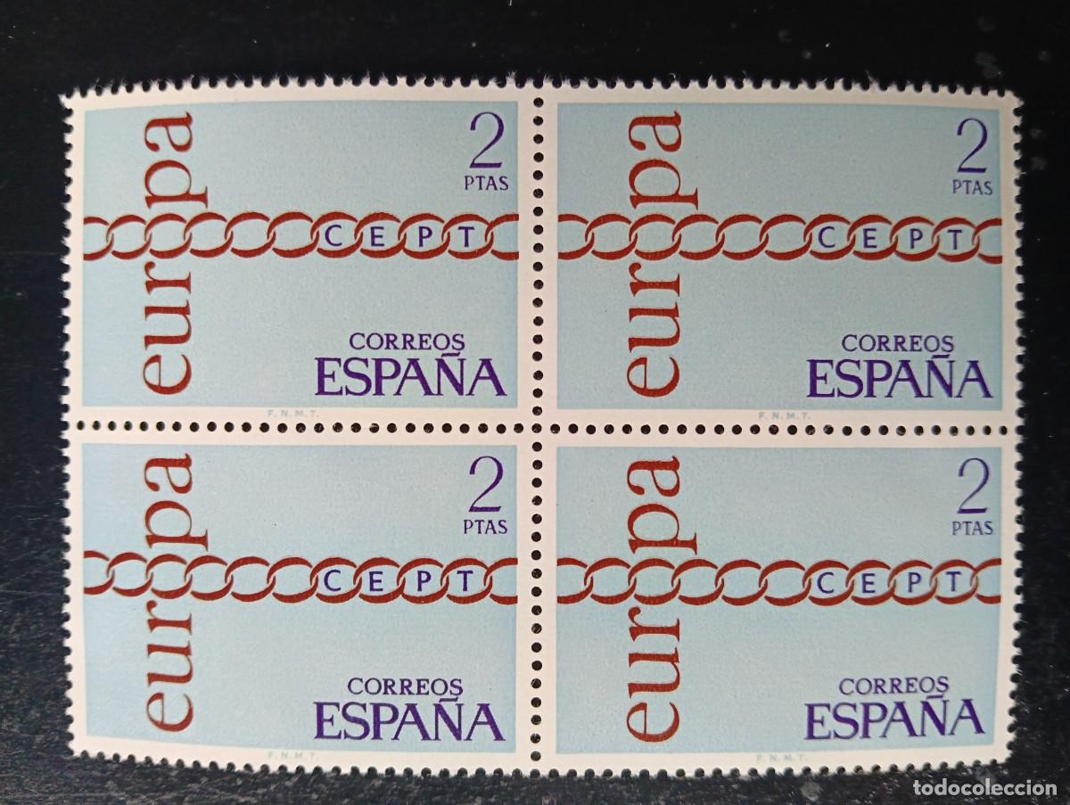 Sellos: ESPA&Ntilde;A 1971 - EDIFIL 2031 - EUROPA CEPT - BLOQUE DE 4