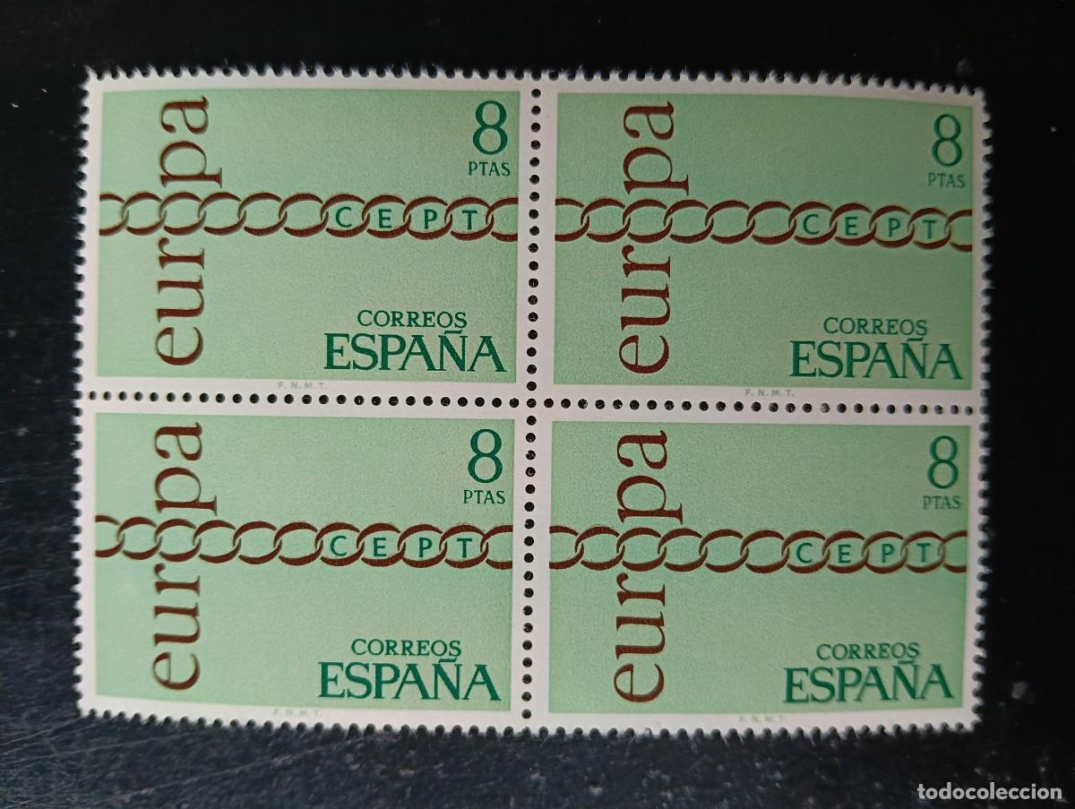 Sellos: ESPA&Ntilde;A 1971 - EDIFIL 2032 - EUROPA CEPT - BLOQUE DE 4