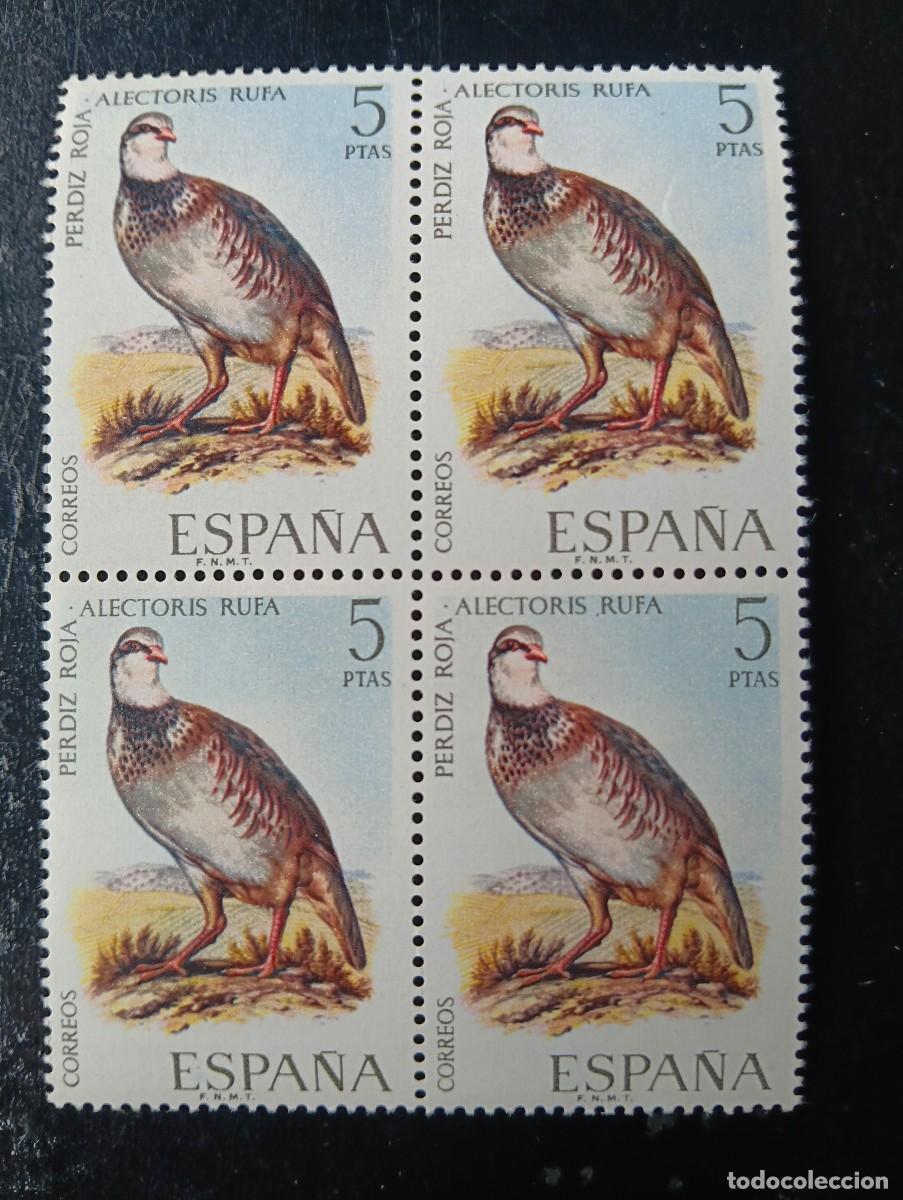 Sellos: Espa&ntilde;a 1971 - EdIFIL 2039 - Fauna Hisp&aacute;nica PERDIZ ROJA - BLOQUE DE 4