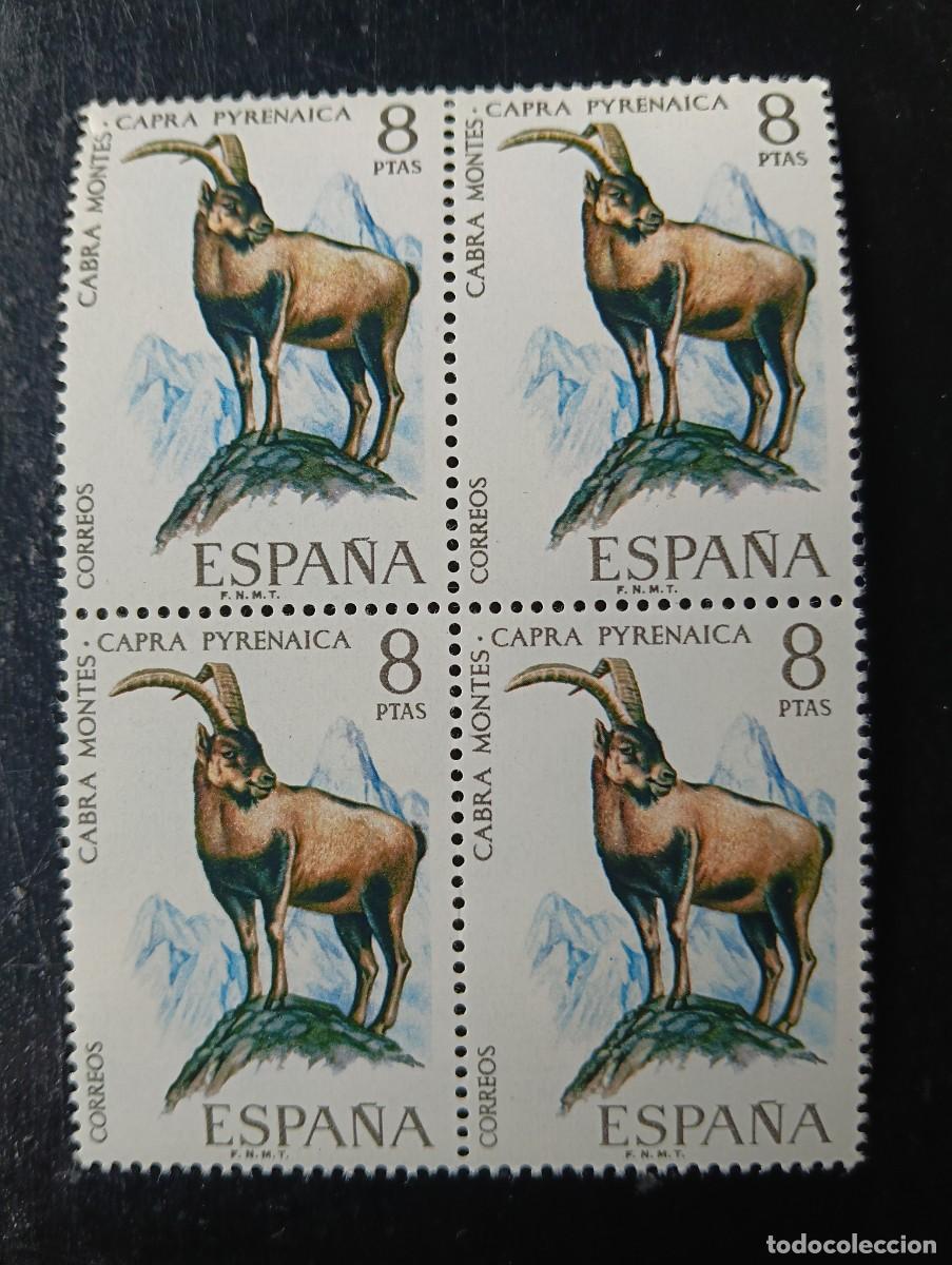Selos: Espa&ntilde;a 1971 - EdIFIL 2040 - Fauna Hisp&aacute;nica CABRA MONTESA - BLOQUE DE 4