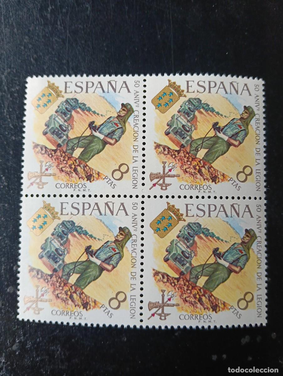 Sellos: Espa&ntilde;a 1971 - Edifil 2046 - L aniversario de la Legi&oacute;n. Alejandro Farnesio - Bloque de 4