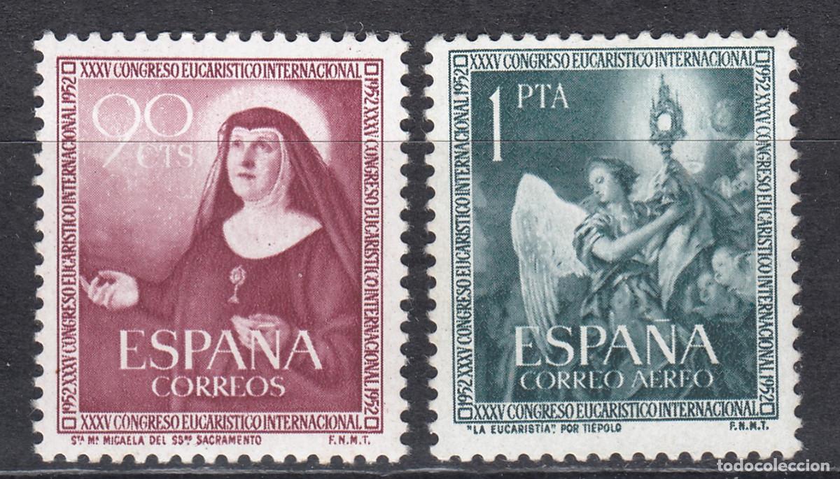 Sellos: 1952 EDIFIL 1116/17** NUEVOS SIN CHARNELA. CONGRESO EUCARISTICO (222-7)