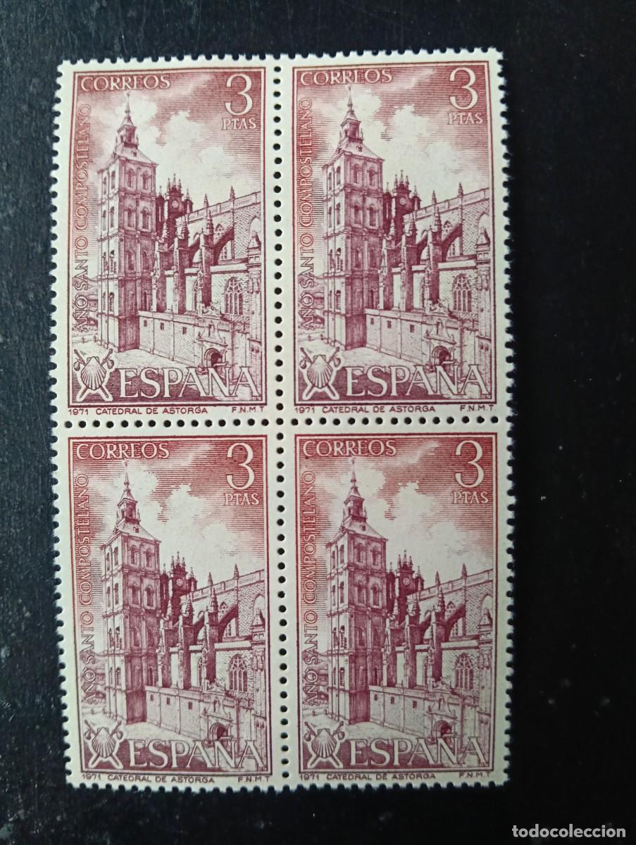 Sellos: Espa&ntilde;a 1971 - Edifil 2067 - A&ntilde;o Santo Compostelano. Catedral de Astorga - Bloque de 4
