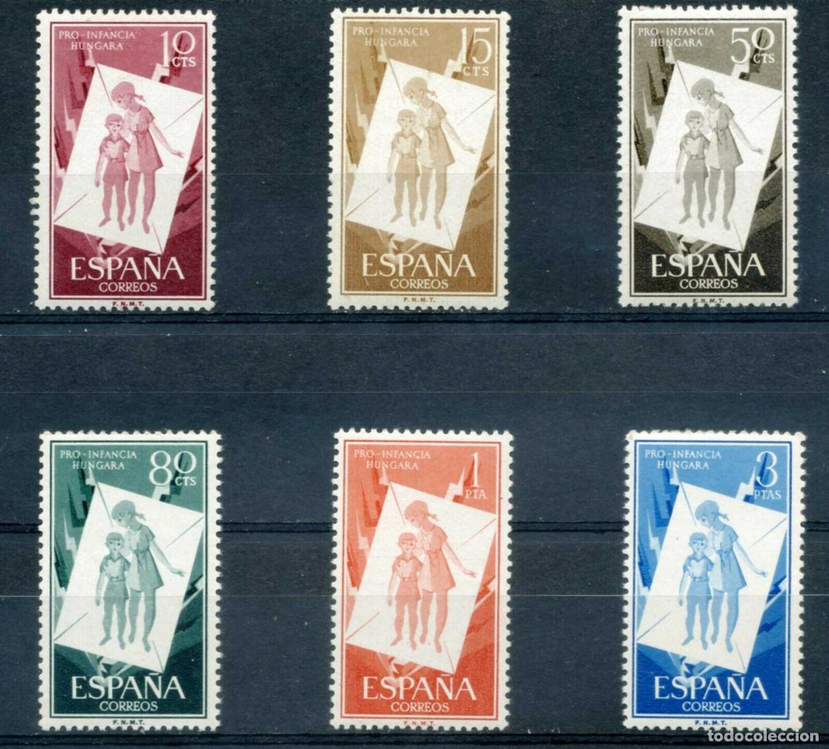 Sellos: 1956 EDIFIL 1200/05** NUEVOS SIN CHARNELA. PRO INFANCIA HUNGARA (222-7)