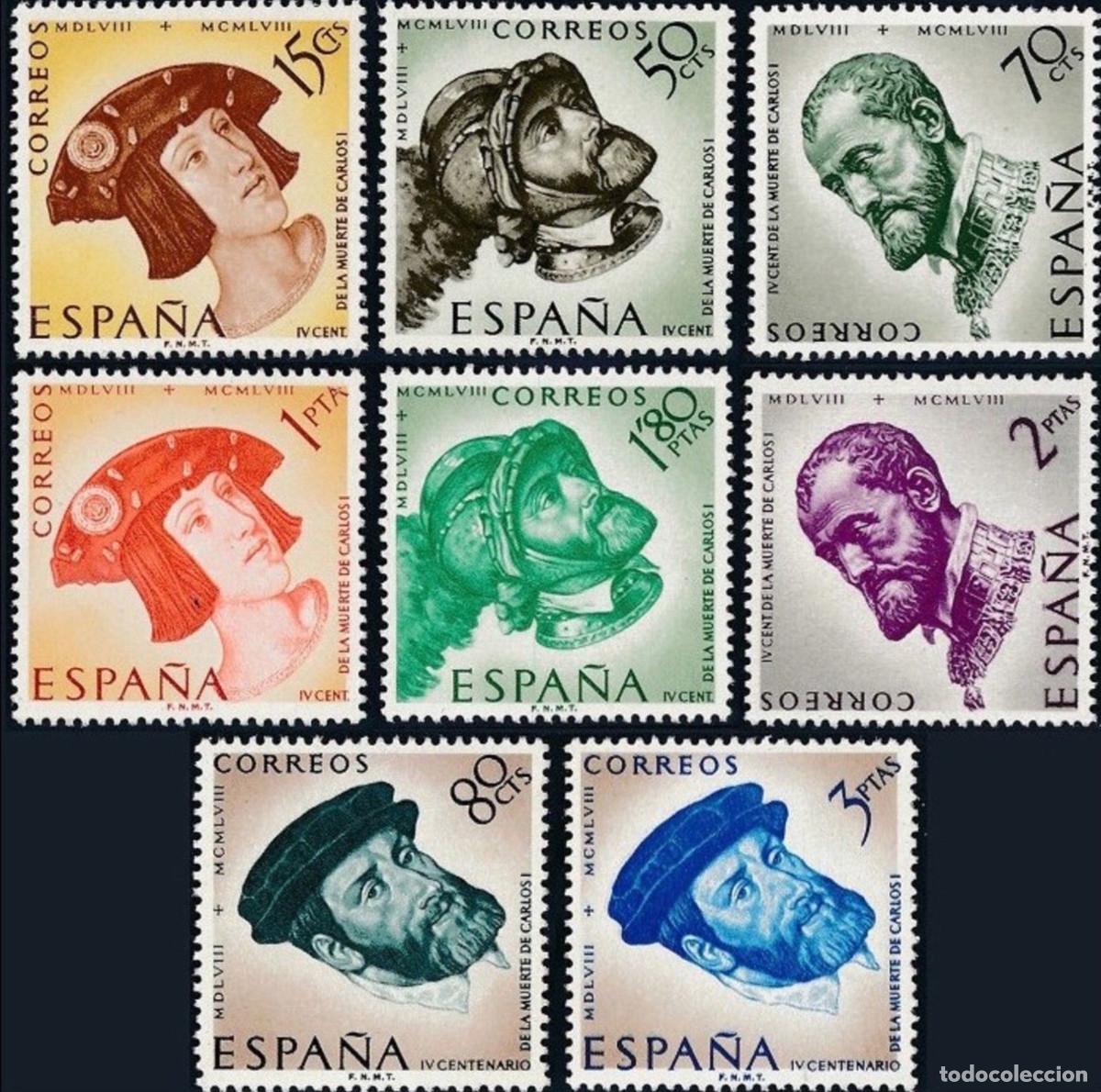 Sellos: 1958 EDIFIL 1224/31** NUEVOS SIN CHARNELA. CARLOS I (222-7)