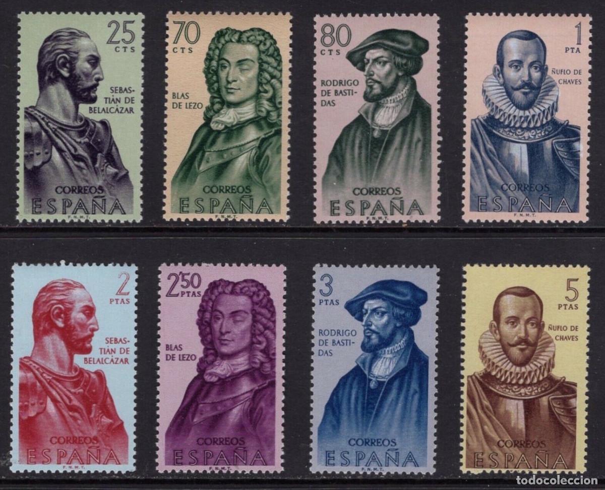 Sellos: 1961 EDIFIL 1374/81** NUEVOS SIN CHARNELA. FORJADORES (222-7)