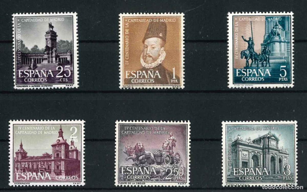 Sellos: 1961 EDIFIL 1388/93** NUEVOS SIN CHARNELA. IV CENT CAPITALIDAD MADRID (222-7)