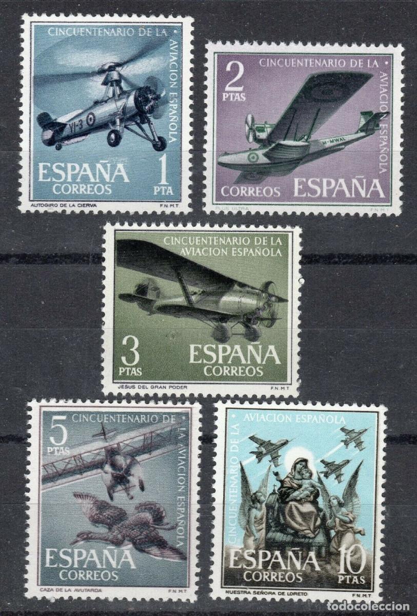 Sellos: 1961 EDIFIL 1401/05** NUEVOS SIN CHARNELA. AVIACION (222-7)