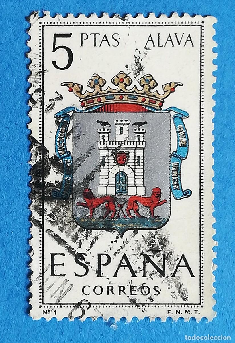 Sellos: Escudos Provincias N&ordm; 1. &Aacute;lava. Edifil 1406. Usado.