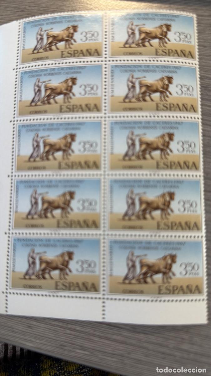 Sellos: Lote 3 bloques de 10 - Serie Completa Bimilenario Fundaci&oacute;n C&aacute;ceres 1967 - 1,50 / 3,50 / 6 Ptas - MN