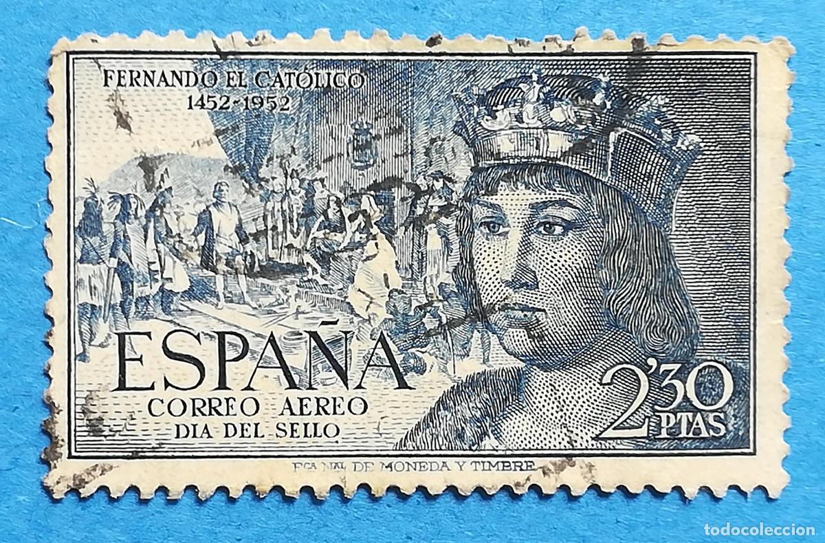 Sellos: D&iacute;a del sello. Fernando el cat&oacute;lico. Edifil 1115. Usado.