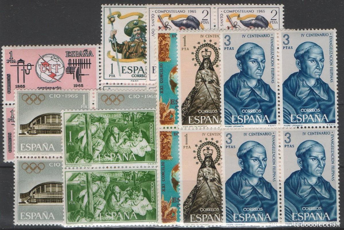 Sellos: Sellos de Espa&ntilde;a A&ntilde;o 1965 Varias series nuevas** en bloque de 4 VER DESCRIPCION
