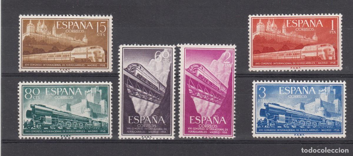 Selos: 1958 CONGRESO INTARN. DE FERROCARRILES NUMS 1232 A 1237 NUEVOS SIN FIJASELLOS