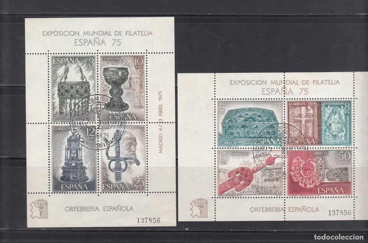 Sellos: ESPA&Ntilde;A 75 -ORFEBRERIA ESPA&Ntilde;OLA NUMS. 2252 - 3 MISMO N&Uacute;MERO Y CON MATASELLOS DE LA EXPOS.