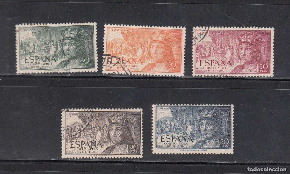 Sellos: 1951 CENTENARIO NACIMIENTO FERNANDO EL CAT&Oacute;LICO NUMS. 1111 A 1115 USADOS