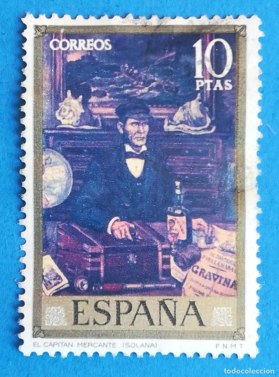 Sellos: El capit&aacute;n mercante (Solana). Edifil 2083. Usado.