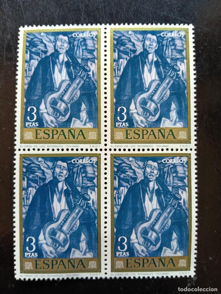 Sellos: Espa&ntilde;a 1972 - Edifil 2079 - Solana. El ciego de los romances - Bloque de 4
