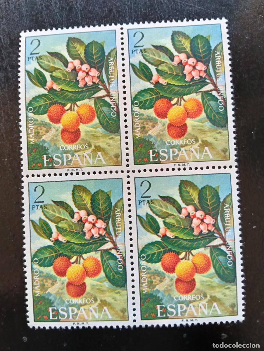 Sellos: ESPA&Ntilde;A 1972 - FLORA Y FRUTOS - EDIFIL 2086 - bloque de 4