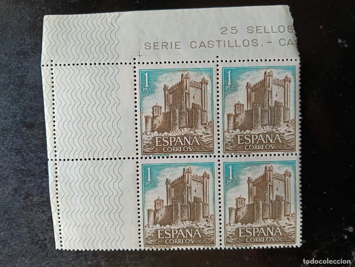 Sellos: Espa&ntilde;a 1972 - Castillos Espa&ntilde;oles - bloque de 4 - Edifil 2093