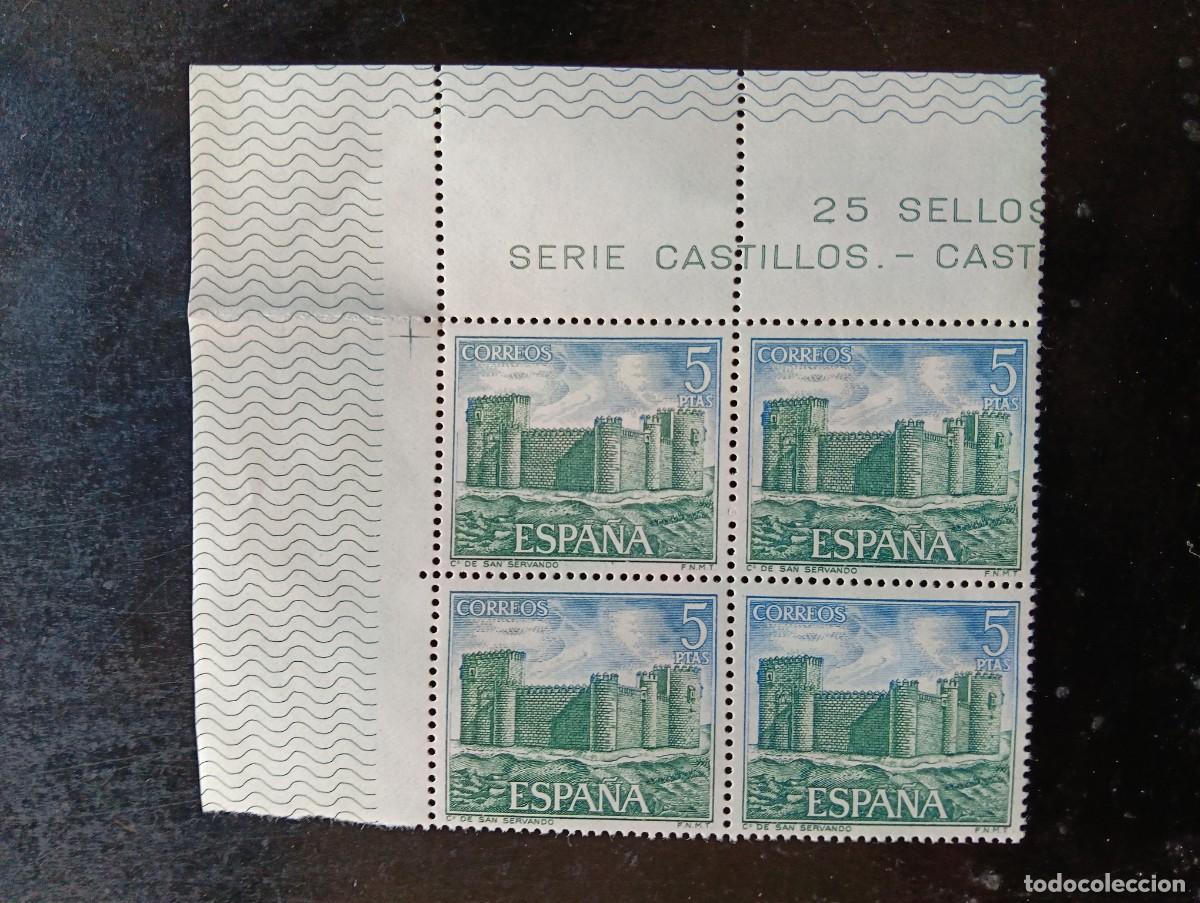 Sellos: Espa&ntilde;a 1972 - Castillos Espa&ntilde;oles - bloque de 4 - Edifil 2096