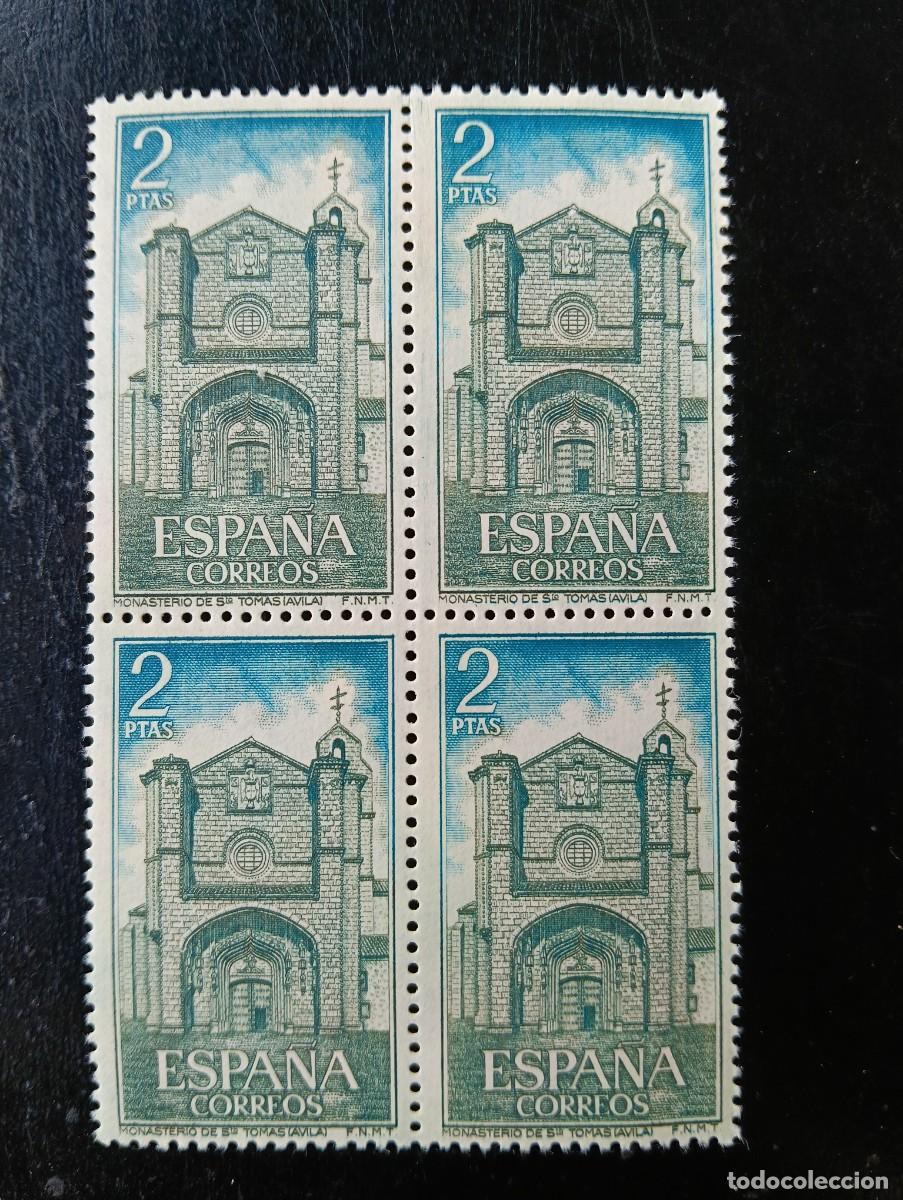 Sellos: Espa&ntilde;a 1972 - Edifil 2111 - Monasterio de Santo Tom&aacute;s, &Aacute;vila - Bloque de 4