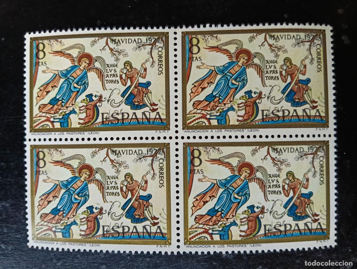 Sellos: Espa&ntilde;a 1972 -Edifil 2116 -Navidad. Pinturas de la Bas&iacute;lica de S. Isidoro (Le&oacute;n) - Bloque de 4