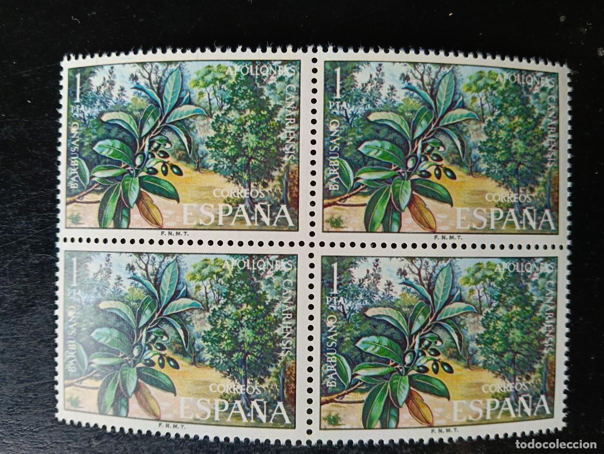 Sellos: ESPA&Ntilde;A 1973 - EDIFIL 2120 - Flora - BLOQUE de 4