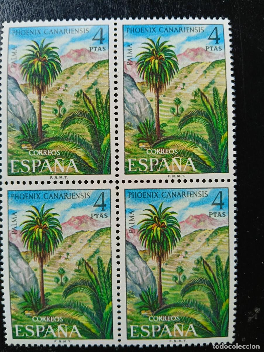 Sellos: ESPA&Ntilde;A 1973 - EDIFIL 2122 - Flora - BLOQUE de 4 - Foto 1