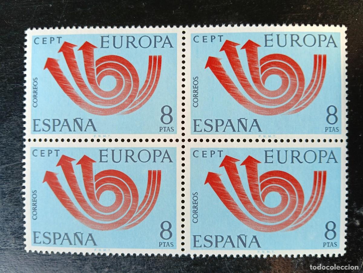Sellos: Espa&ntilde;a 1973 - Edifil 2126 - Europa CEPT - Dise&ntilde;o propuesto por la CEPT - Bloque de 4