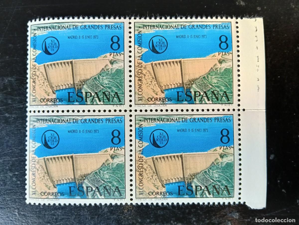 Sellos: ESPA&Ntilde;A 1973 - EDIFIL 2128 - BLOQUE DE 4 - PRESA DE IZNAJAR