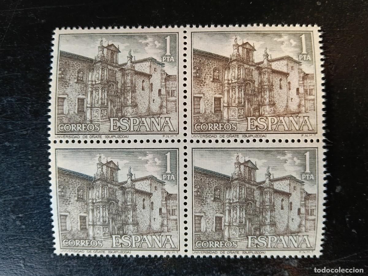 Sellos: espa&ntilde;a 1973 - Edifil n&ordm; 2129 - universidad de O&ntilde;ate (Guip&uacute;zcoa) - bloque de 4