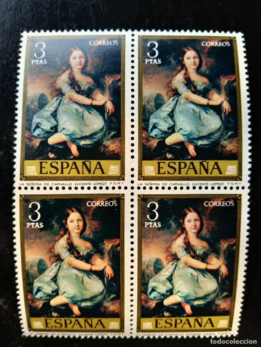 Sellos: Espa&ntilde;a 1973 - Edifil 2148 - Vicente L&oacute;pez Porta&ntilde;a. La Se&ntilde;ora de Carvallo - Bloque de 4
