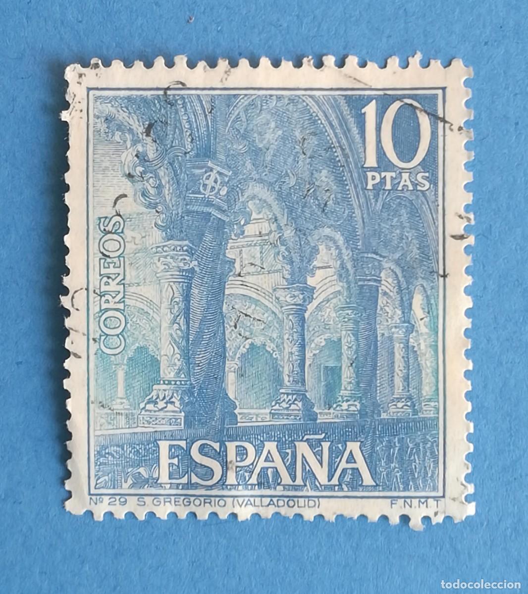 Sellos: Paisajes y Monumentos N&ordm; 29. Colegio de San Gregorio, Valladolid. Edifil 1735. Usado.
