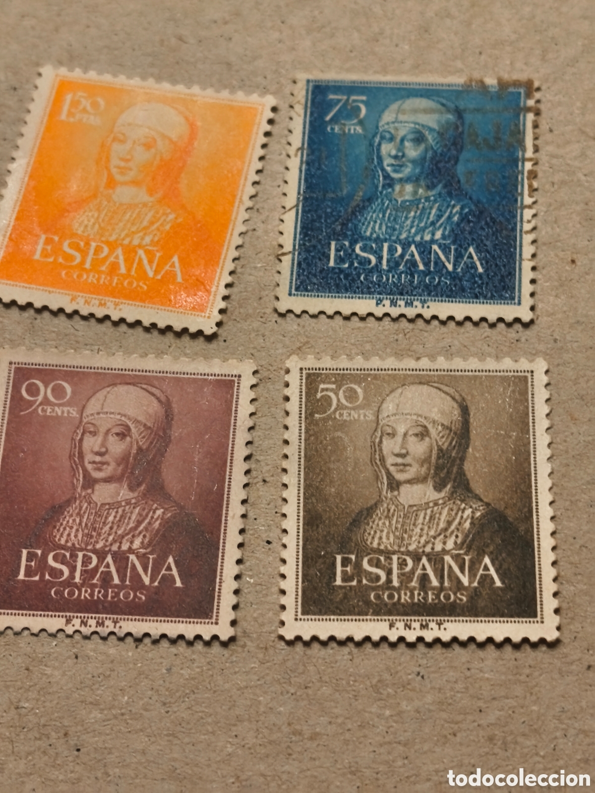 Sellos: 4 sellos de la serie terrestre de Isabel nuevos con goma y sin goma * ver