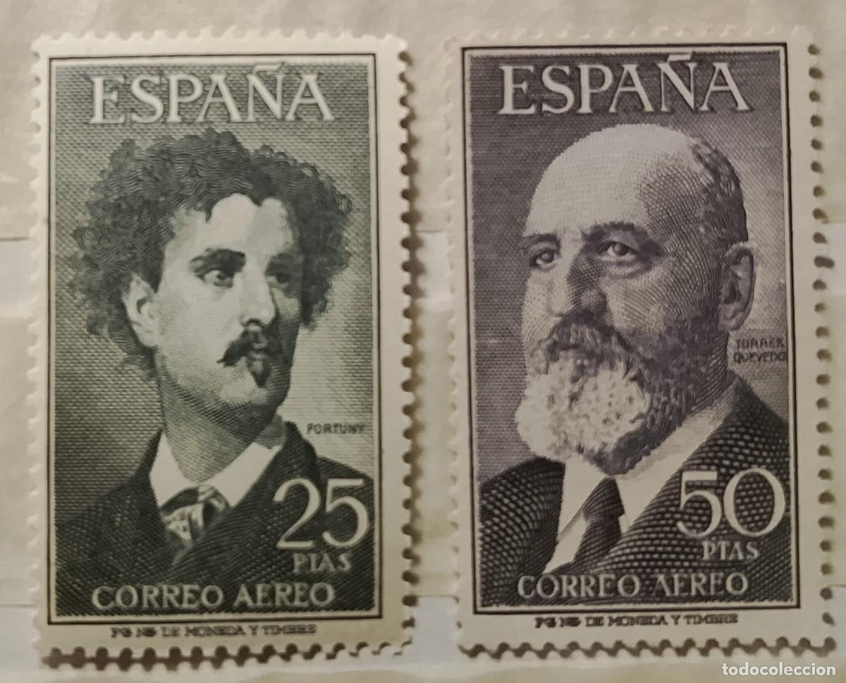 Sellos: Sellos. Edifil 1164/65. Fortuny y Torres Quevedo. A&ntilde;o 1955/56.