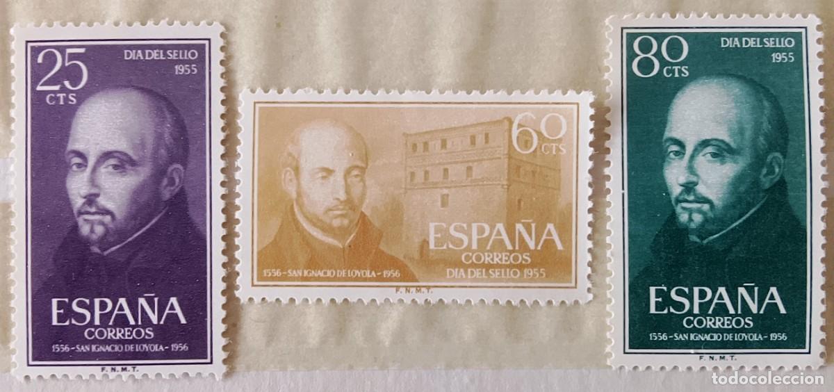 Sellos: Sellos. Edifil 1166/68. IV Centenario de la muerte de San Ignacio de Loyola. A&ntilde;o 1955.