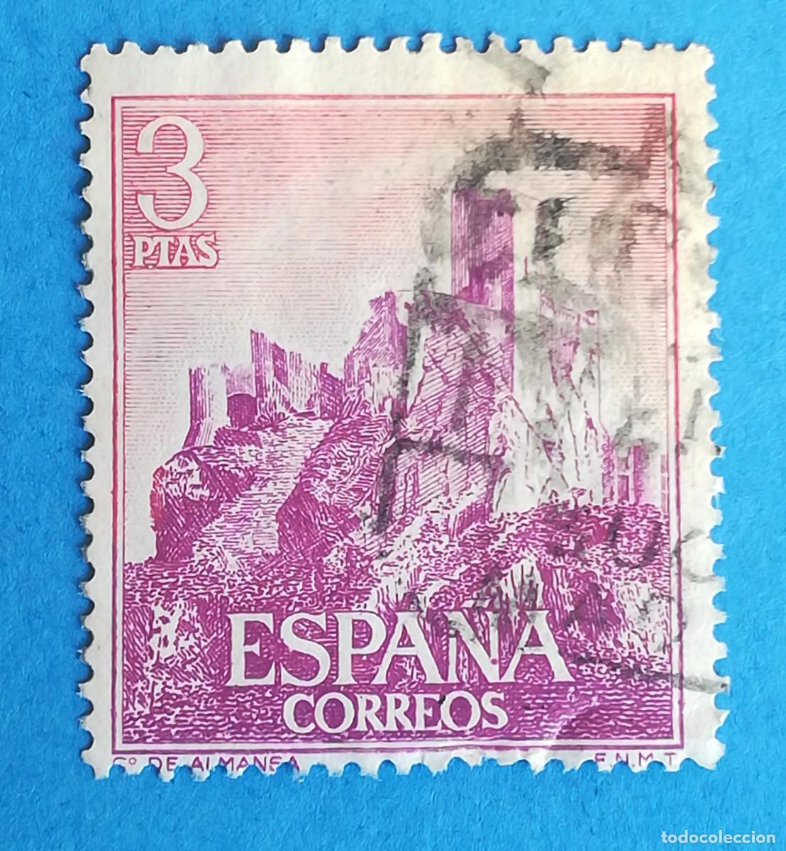 Sellos: Castillos de Espa&ntilde;a. Castillo de Almansa. Edifil 1745. Usado.