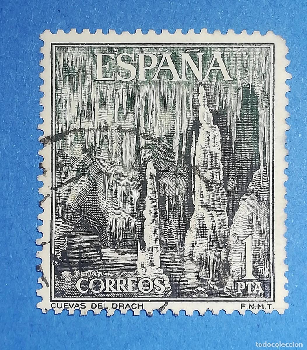 Sellos: Serie Paisajes y Monumentos. Cuevas del Drach (Mallorca). Edifil 1548. Usado.