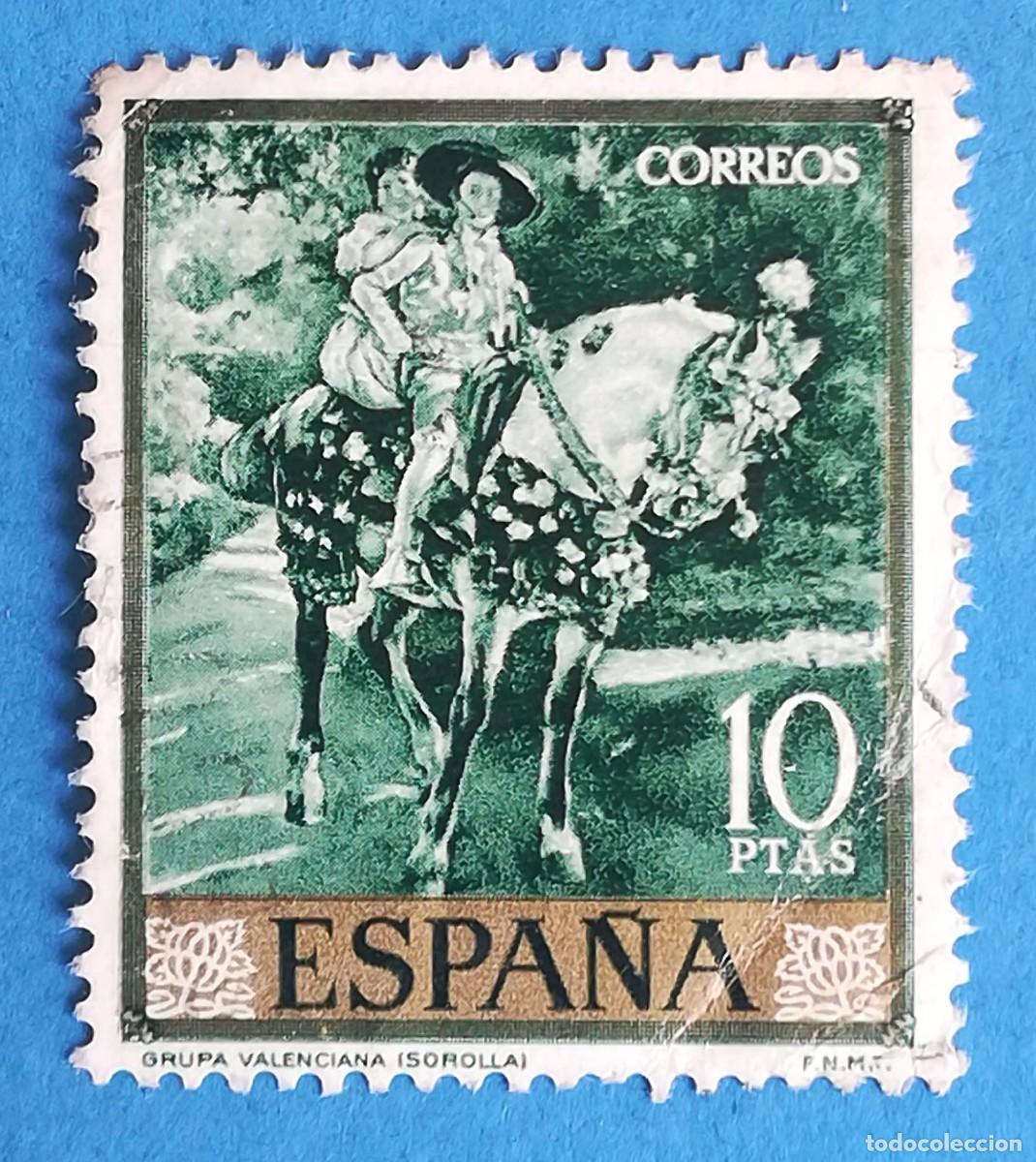 Sellos: Grupa valenciana (Joaqu&iacute;n Sorolla). Edifil 1575. Usado.