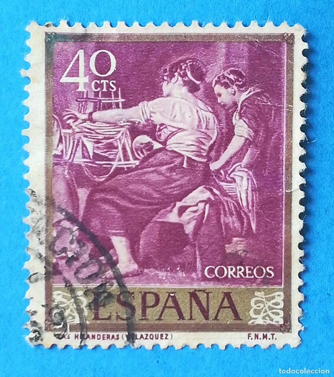 Sellos: Las Hilanderas (Diego Vel&aacute;zquez). Edifil 1239. Usado.