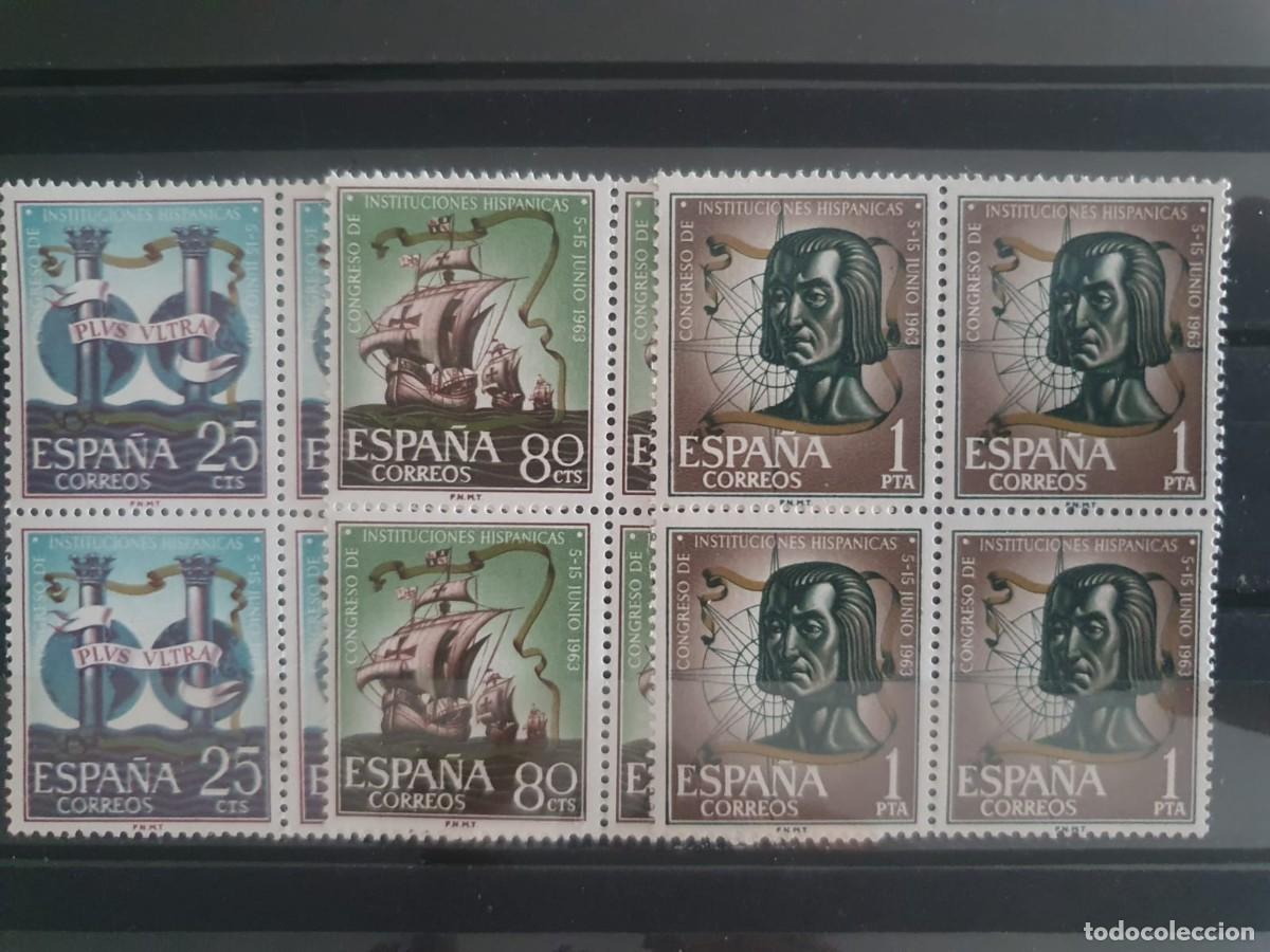 Sellos: SERIE COMPLETA EDIFIL 1513 ** A 1515 ** ESPA&Ntilde;A 1963 BLOQUE 4