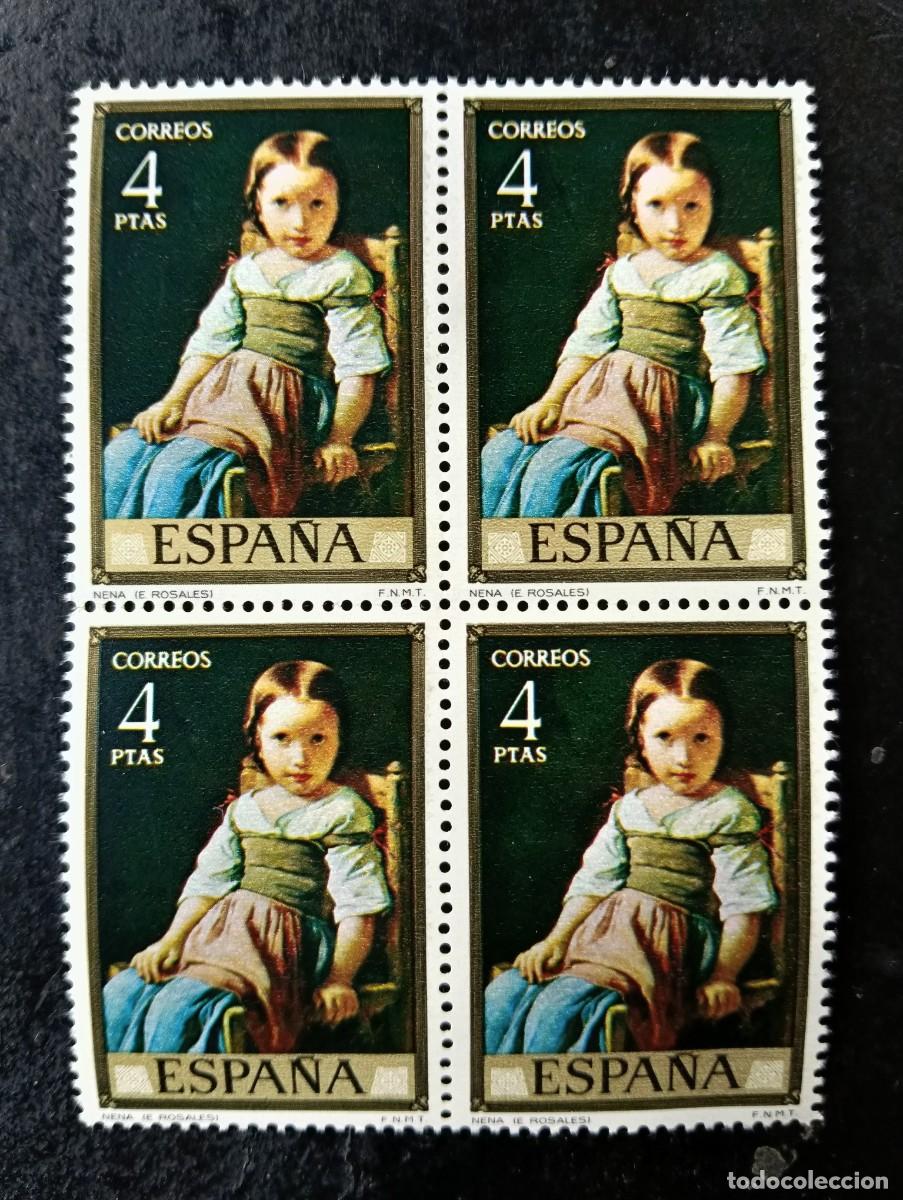 Sellos: Espa&ntilde;a 1974 - . Edifil 2206 - Eduardo Rosales. Nena - Bloque de 4